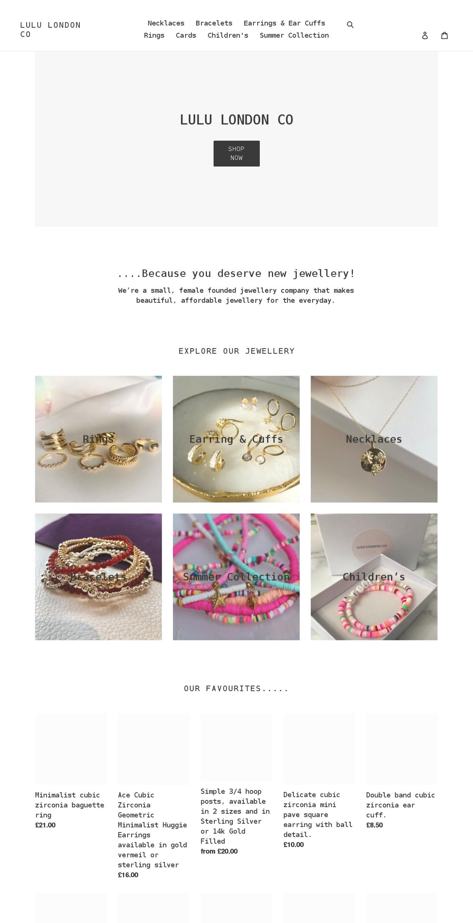 lululondonco.com shopify website screenshot
