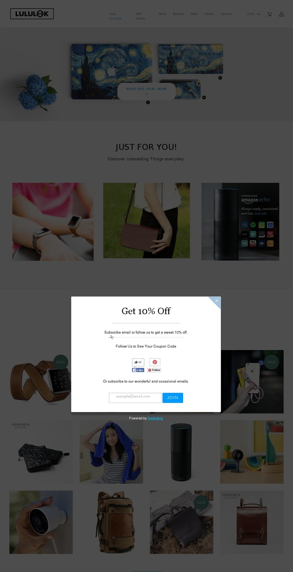lululook.com shopify website screenshot