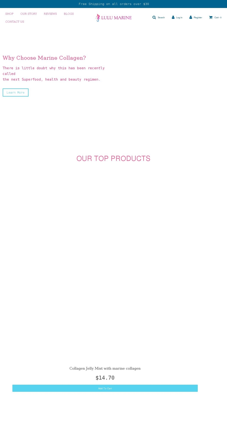 lulumarine.com shopify website screenshot