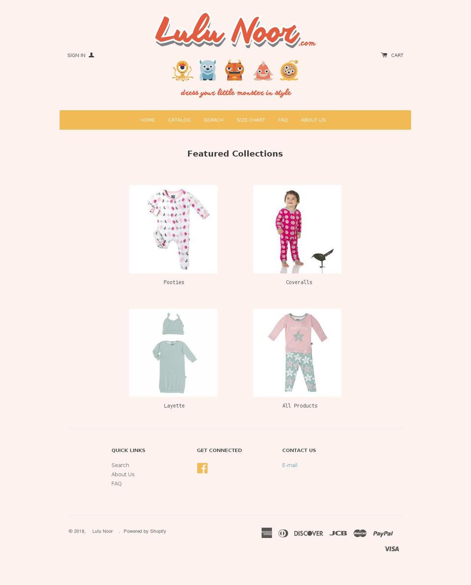 lulunore.com — Shopify storefront screenshot