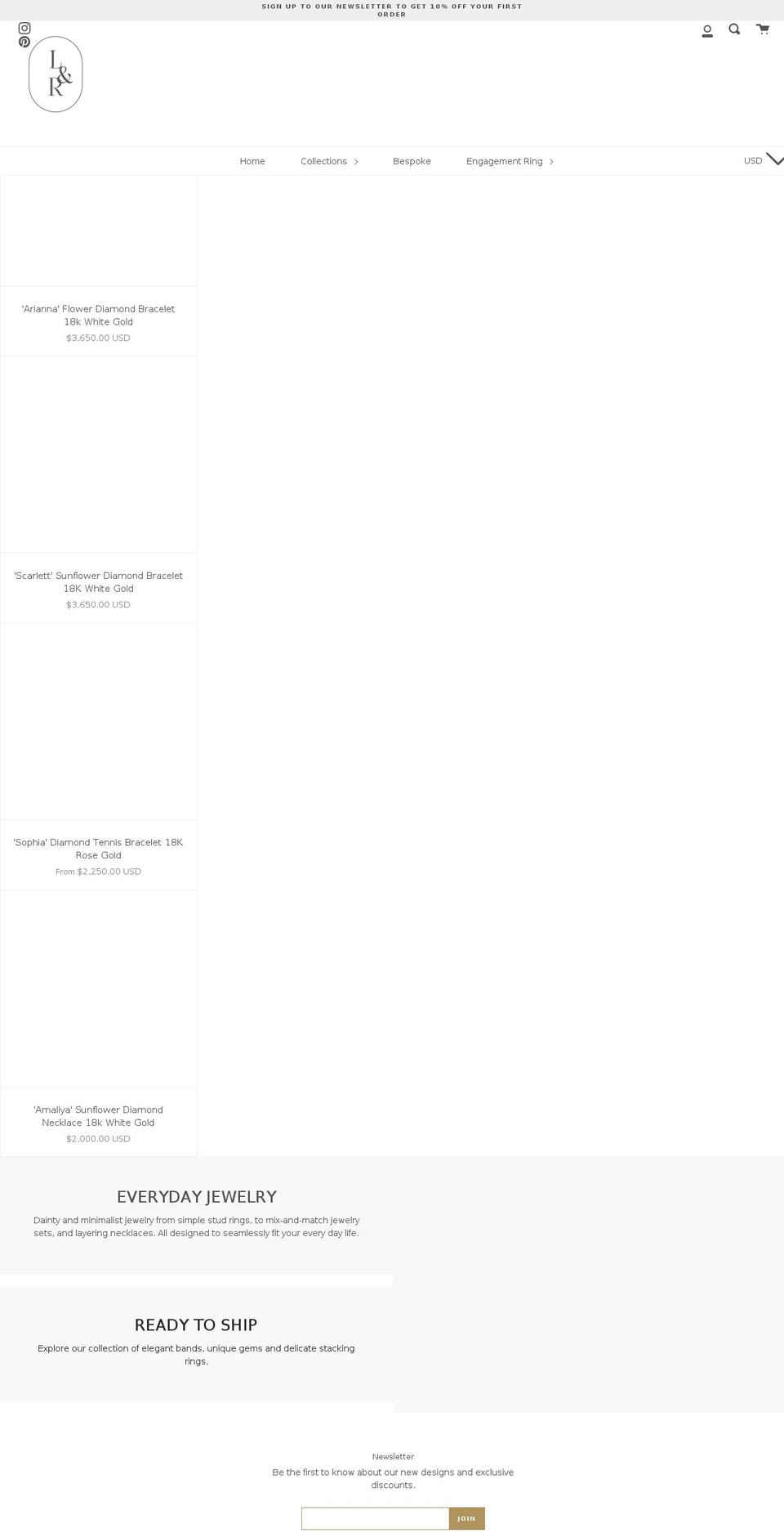 lulurosalie.com shopify website screenshot