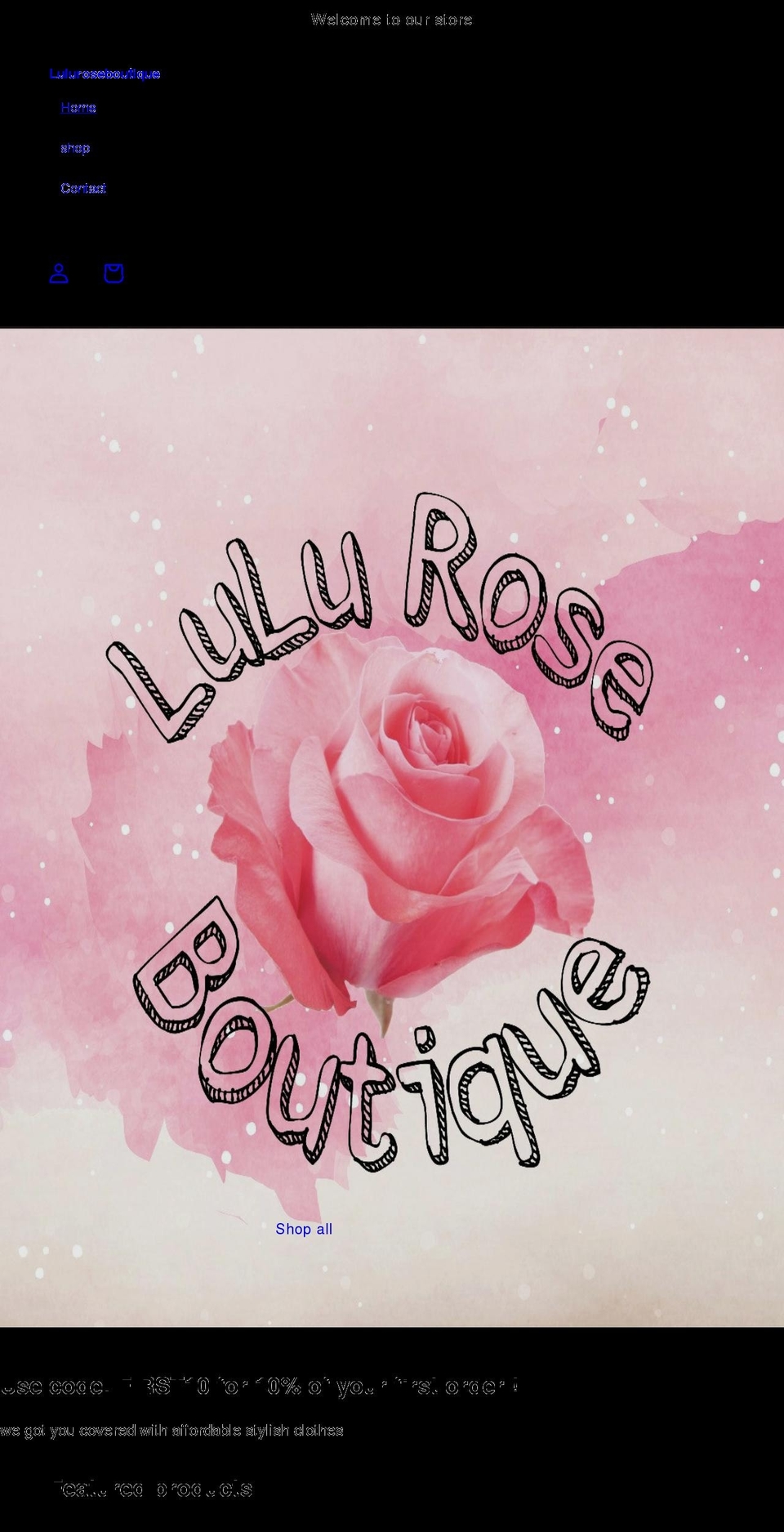 luluroseboutique.co.uk shopify website screenshot