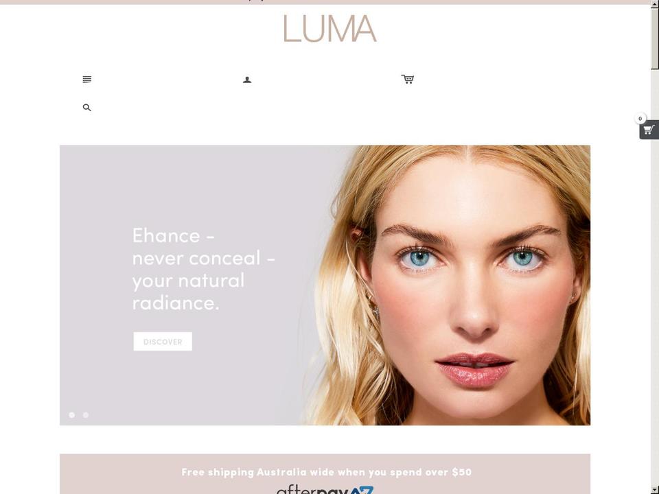 lumabeauty.com shopify website screenshot