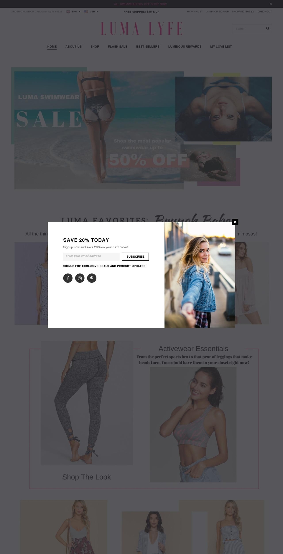 lumalyfe.com — Shopify storefront screenshot