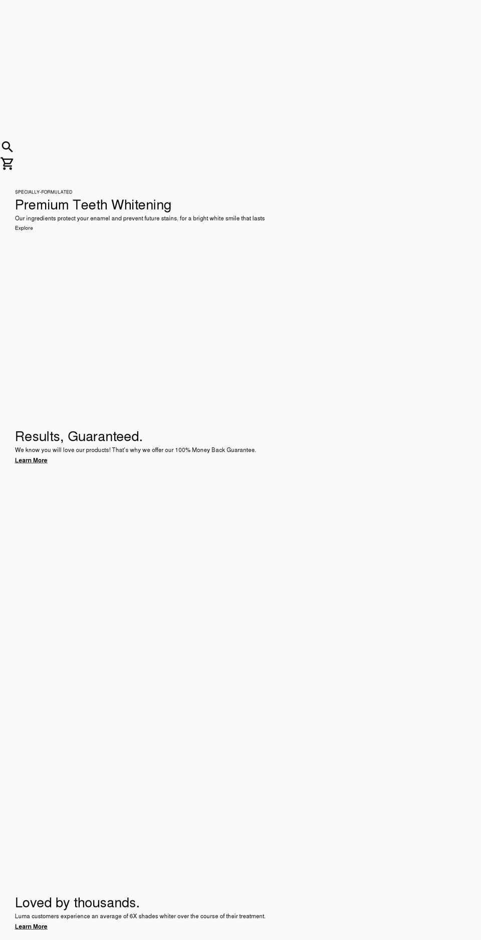 lumaoralcare.com shopify website screenshot