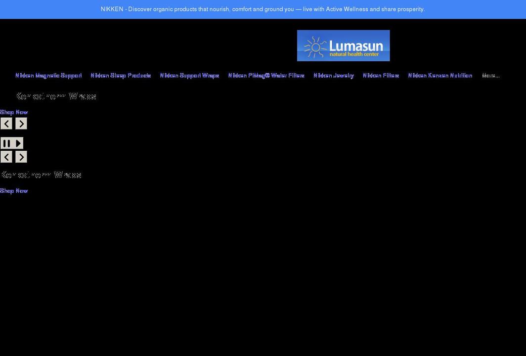 lumasun.com shopify website screenshot