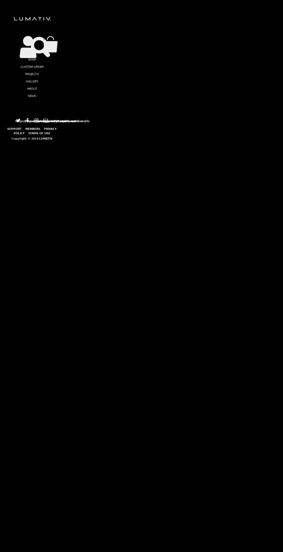 lumativ.net shopify website screenshot