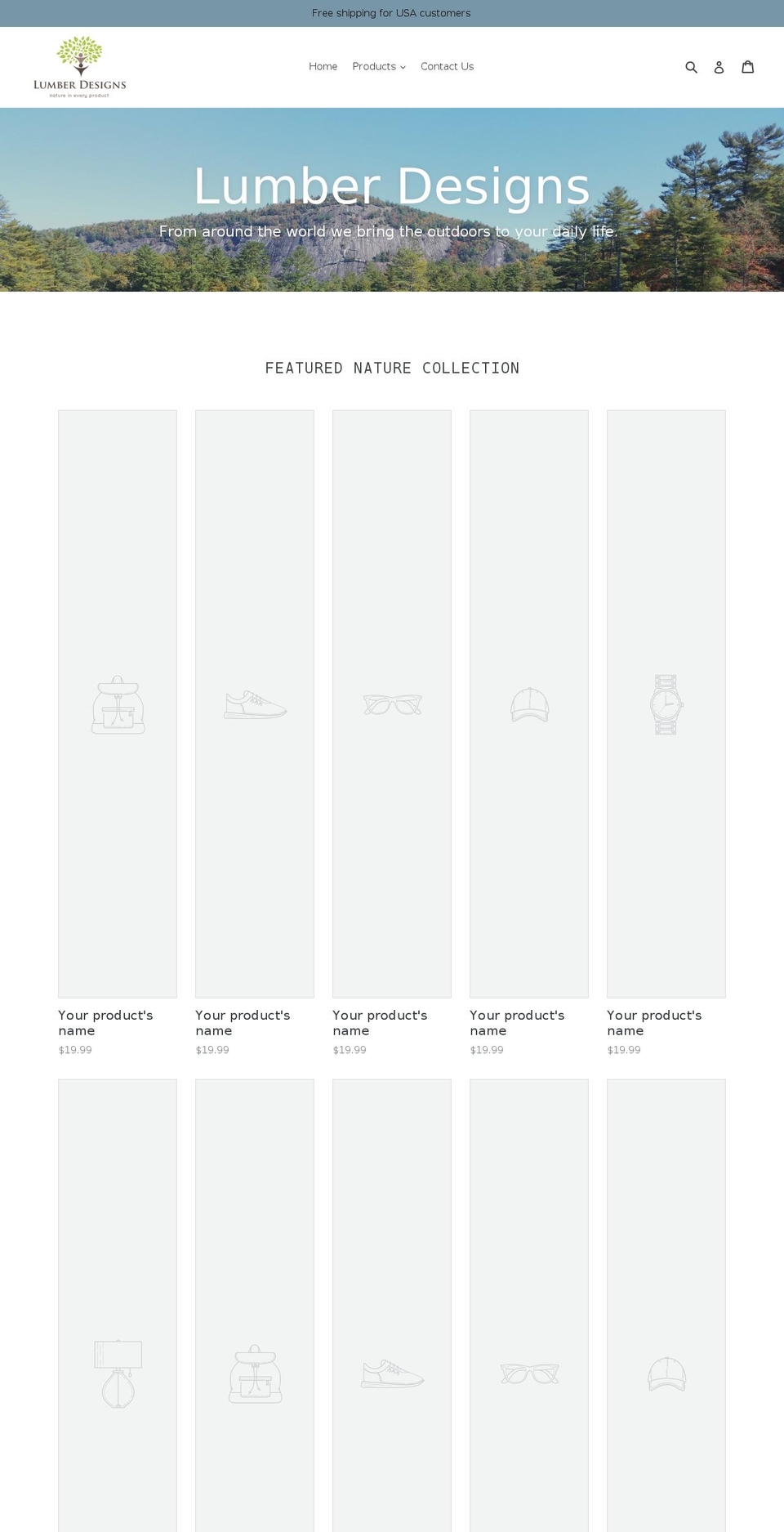lumberdesigns.com shopify website screenshot