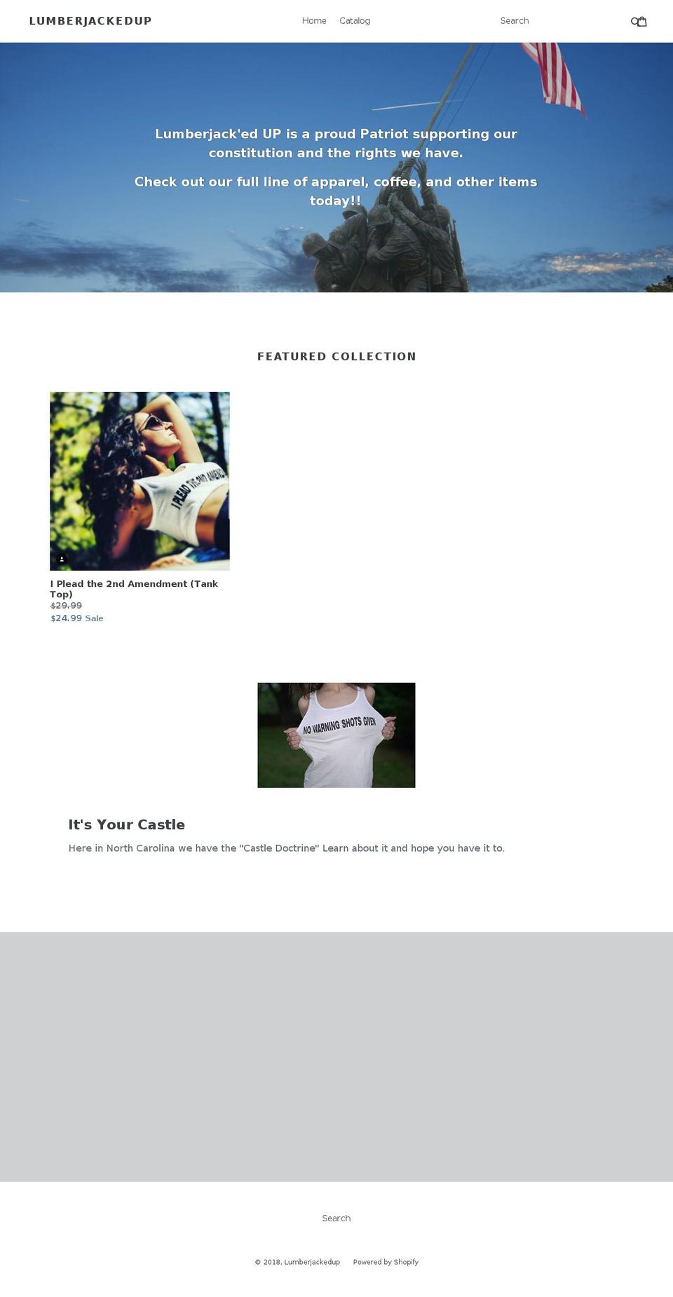 lumberjackedup.com — Shopify storefront screenshot
