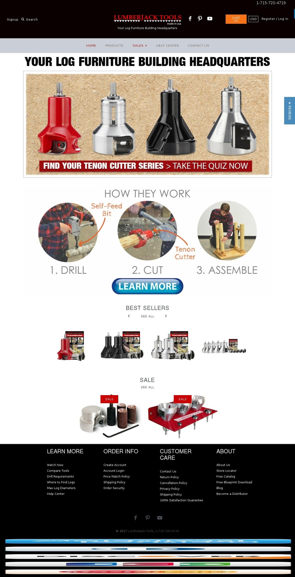 lumberjacktools.com shopify website screenshot