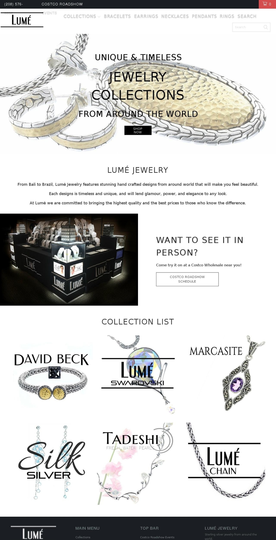 lumejewelry.com — Shopify storefront screenshot