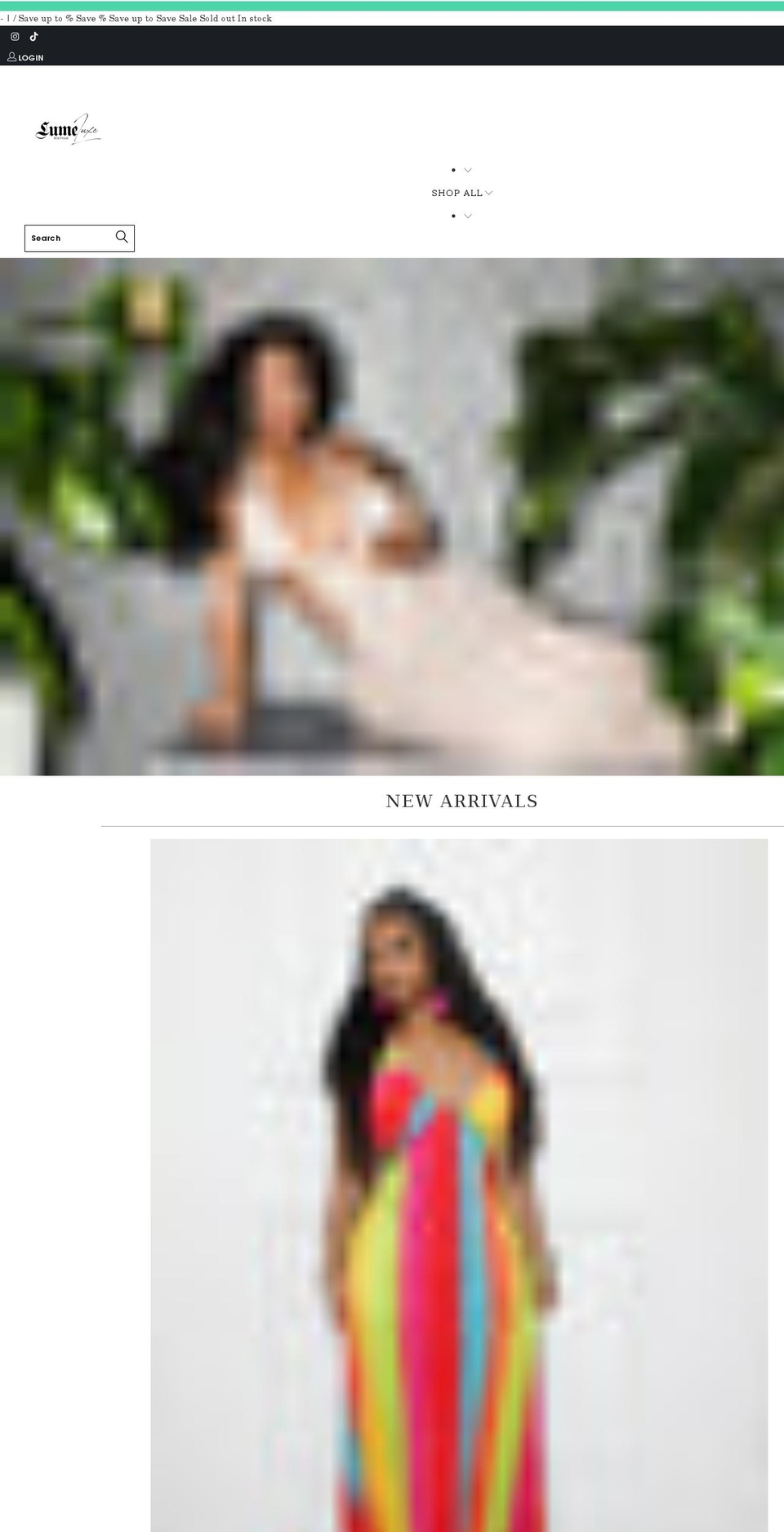 lumeluxeboutique.com shopify website screenshot