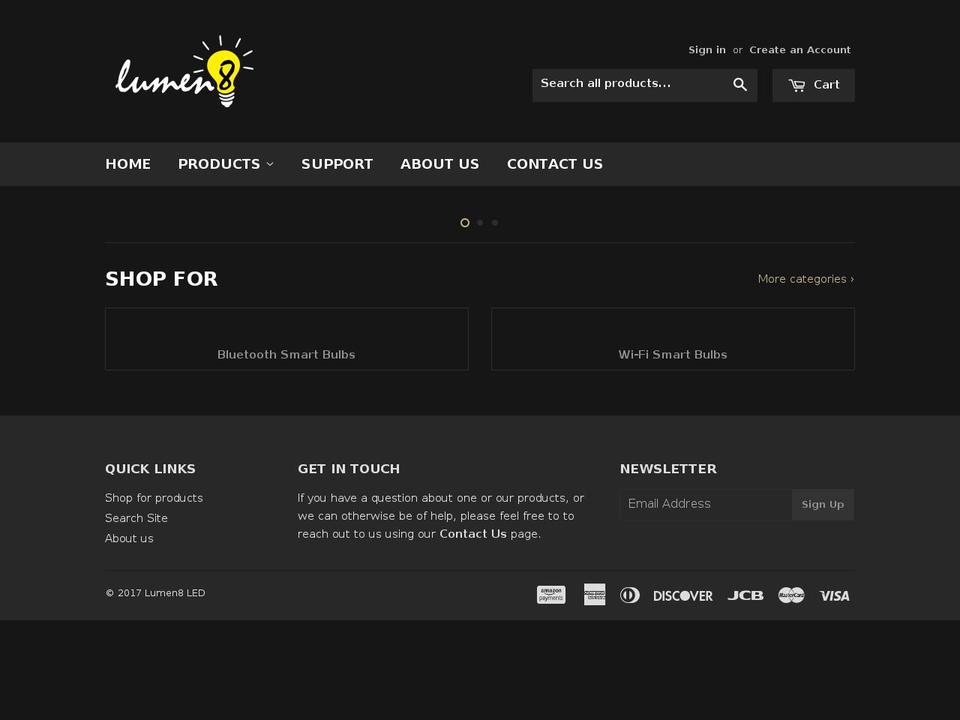 lumen8led.com shopify website screenshot