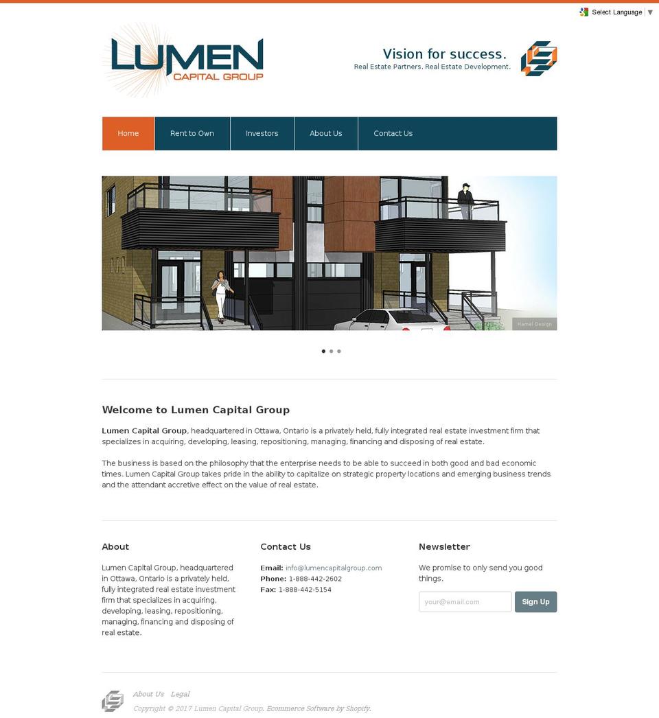 lumencapitalgroup.com shopify website screenshot