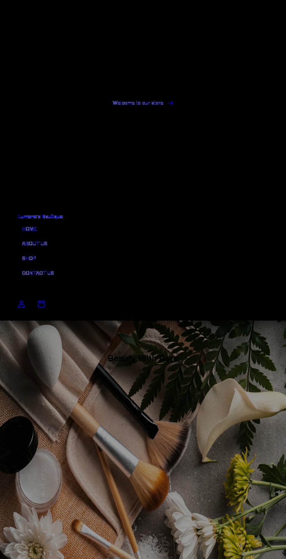 lumenebeautyandaccessories.com shopify website screenshot