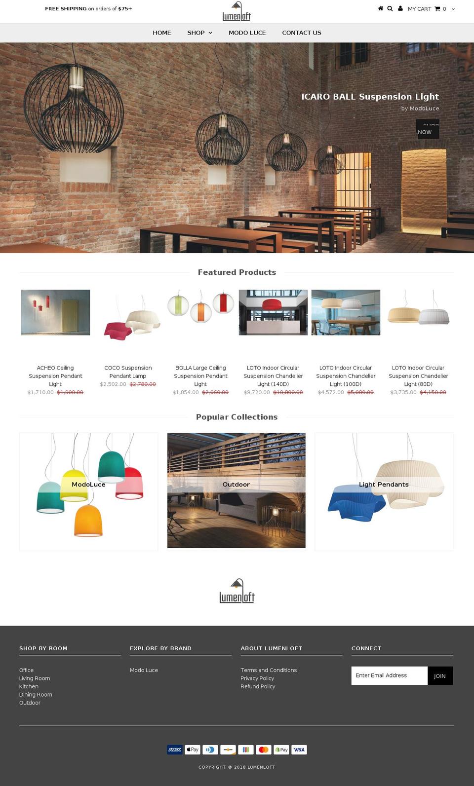 lumenloft.com — Shopify storefront screenshot