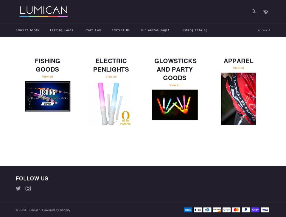 lumican.moe shopify website screenshot