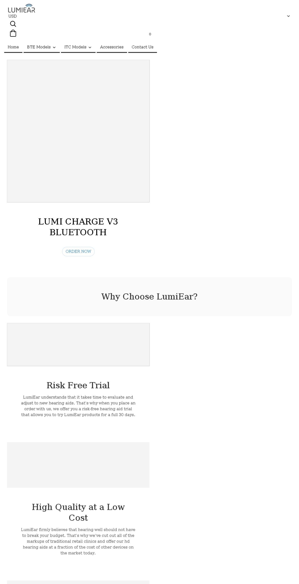 lumiear.com shopify website screenshot