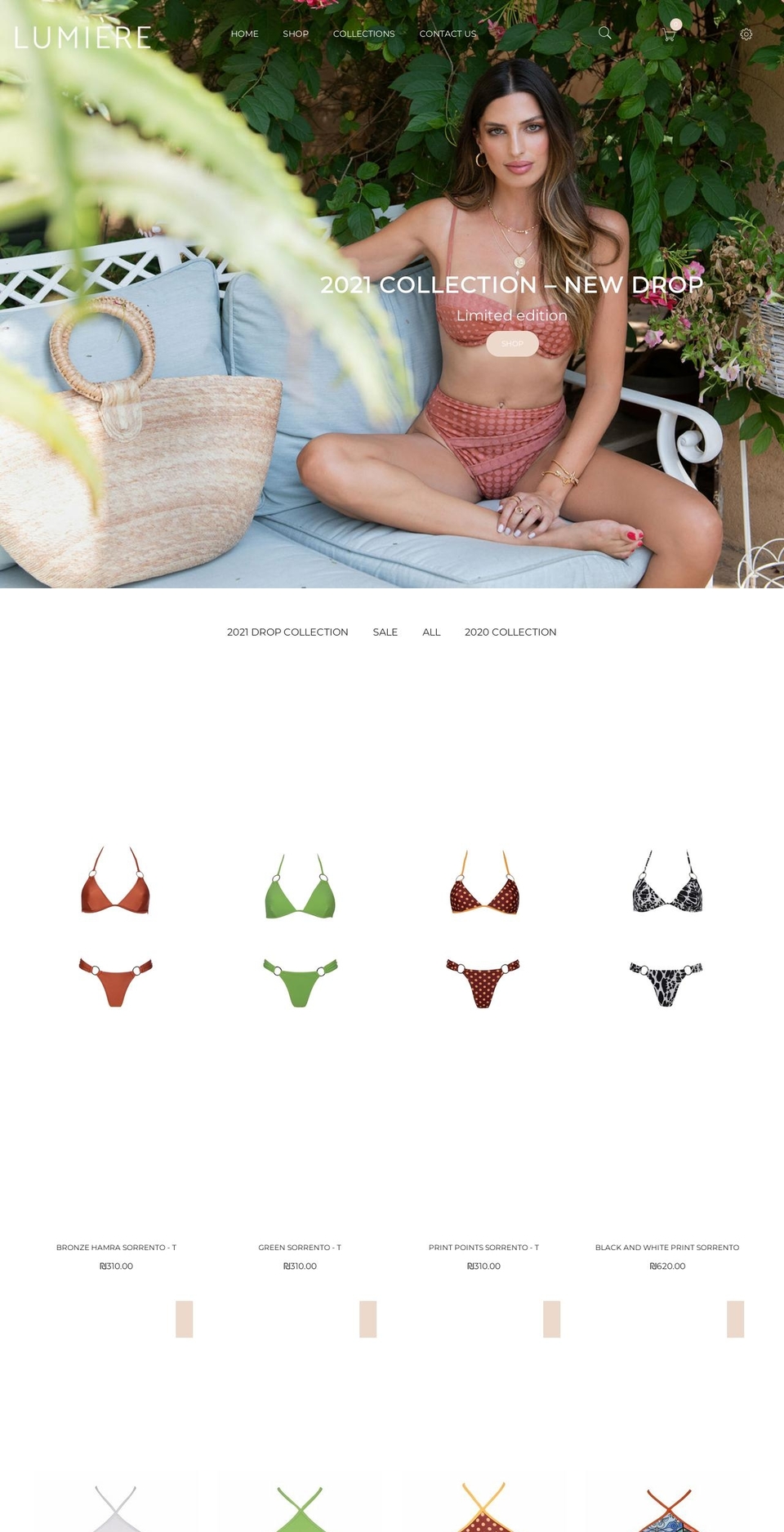 lumiere-bikini.com shopify website screenshot