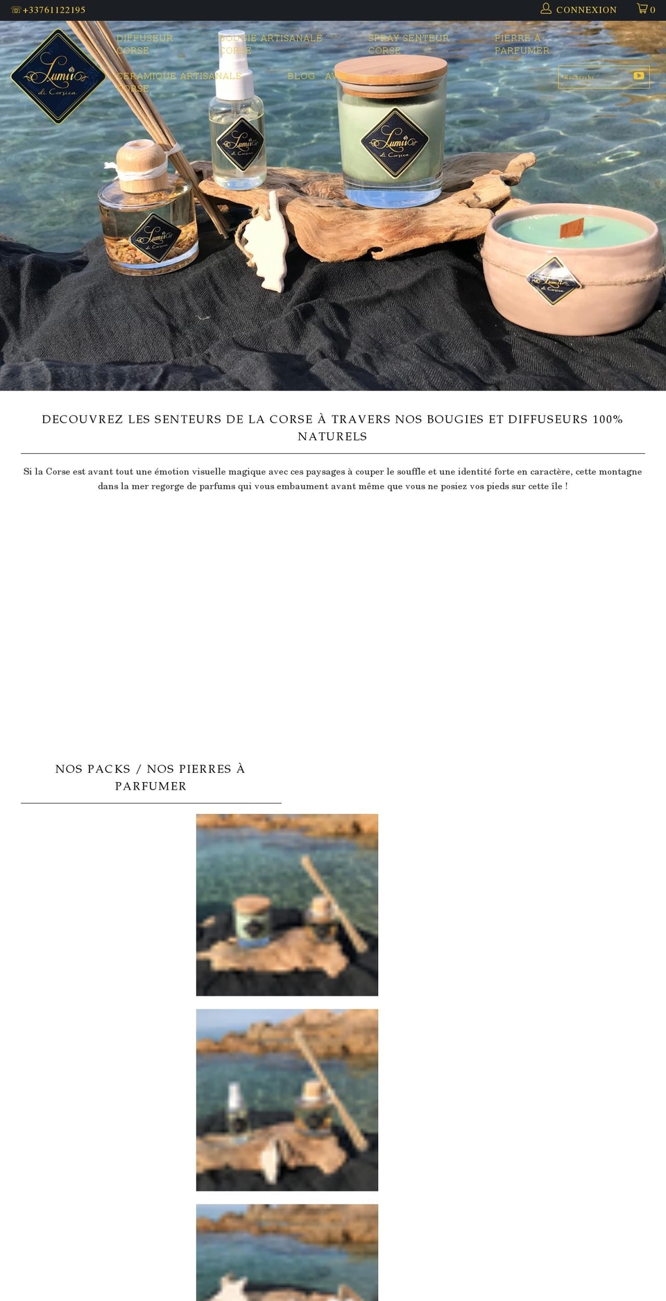 lumiidicorsica.fr shopify website screenshot