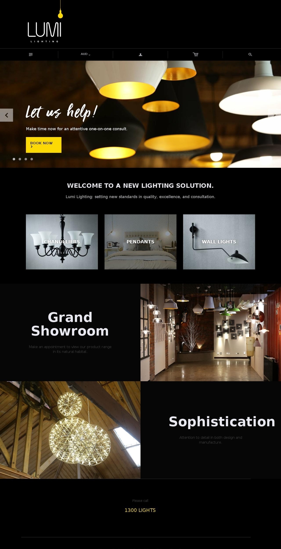 lumilighting.org shopify website screenshot