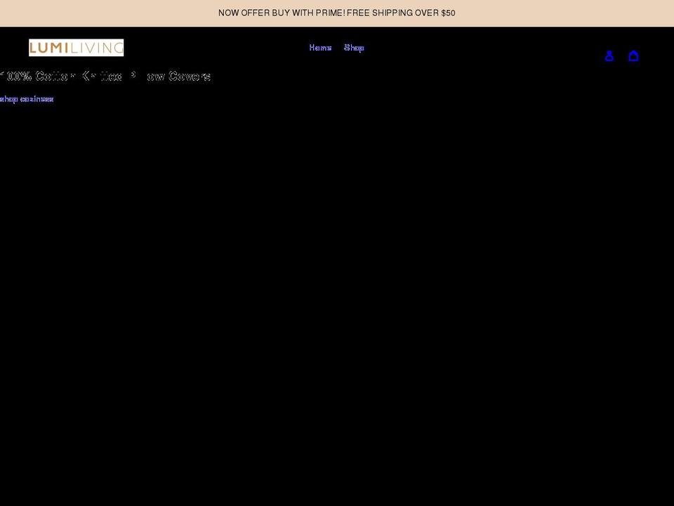 lumilivingco.com shopify website screenshot