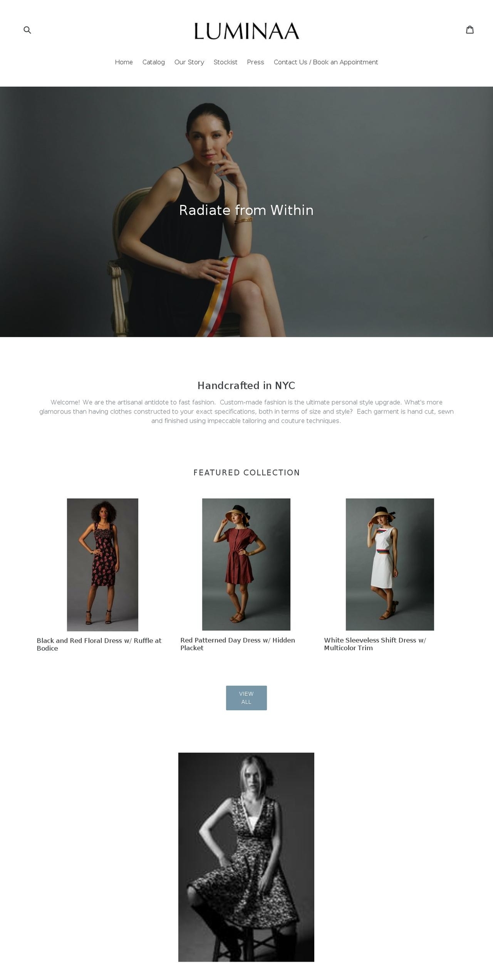 luminaanyc.com shopify website screenshot