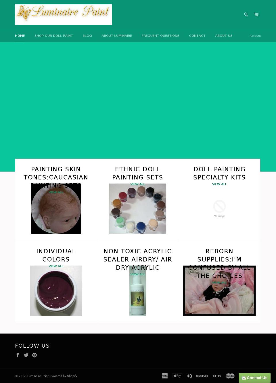 luminairepaint.com shopify website screenshot