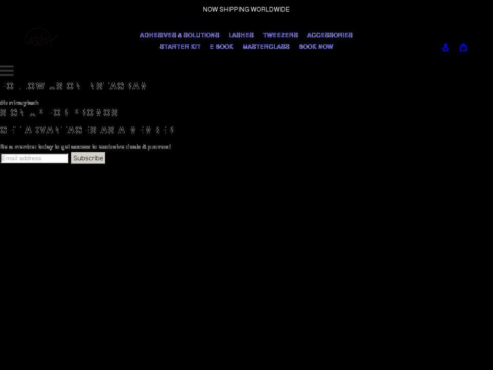 luminarylash.com shopify website screenshot