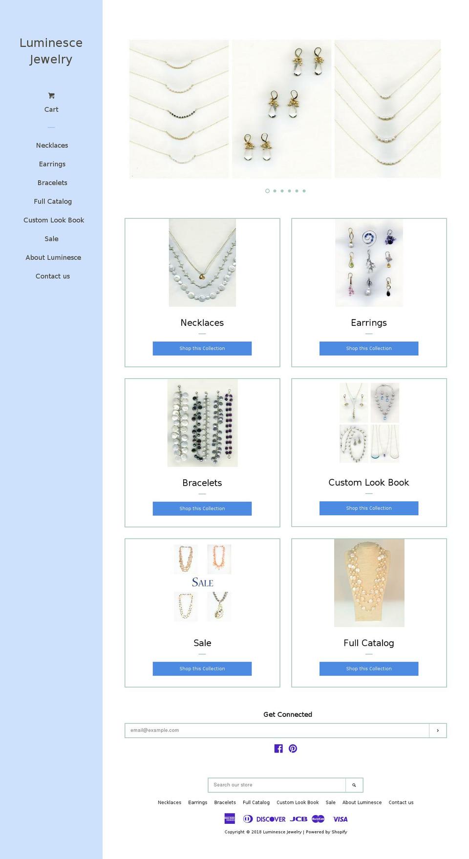 luminescejewelry.com shopify website screenshot