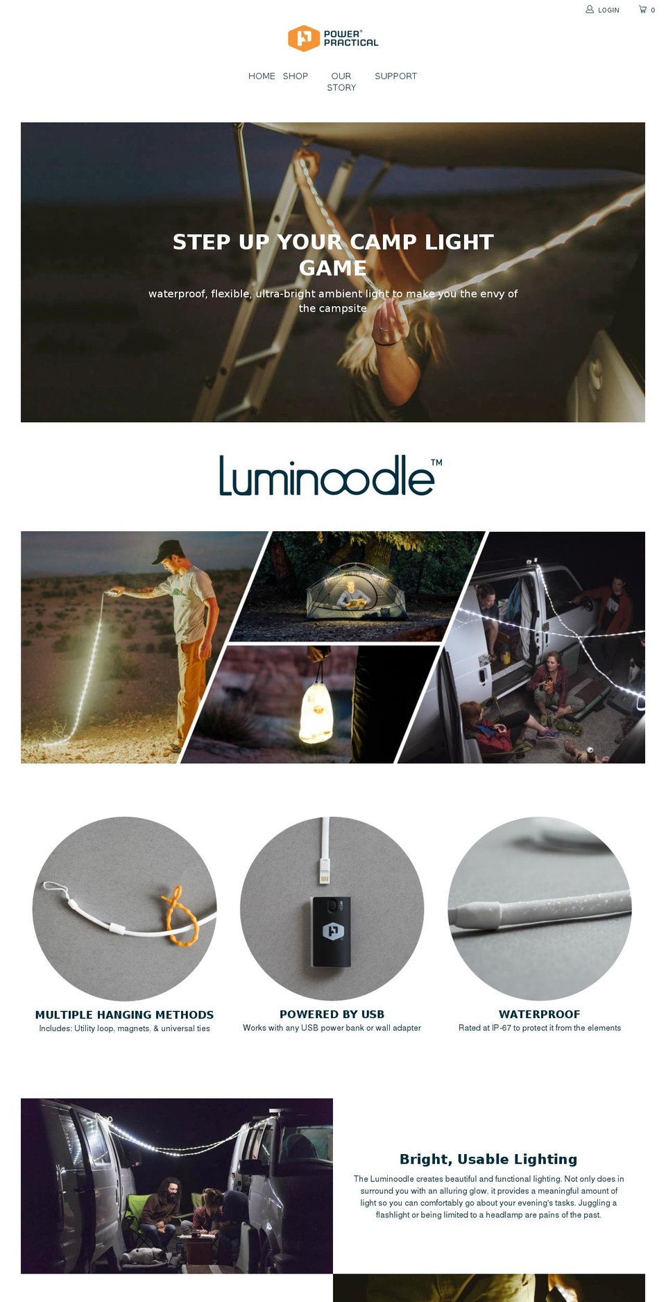 luminoodle.com shopify website screenshot