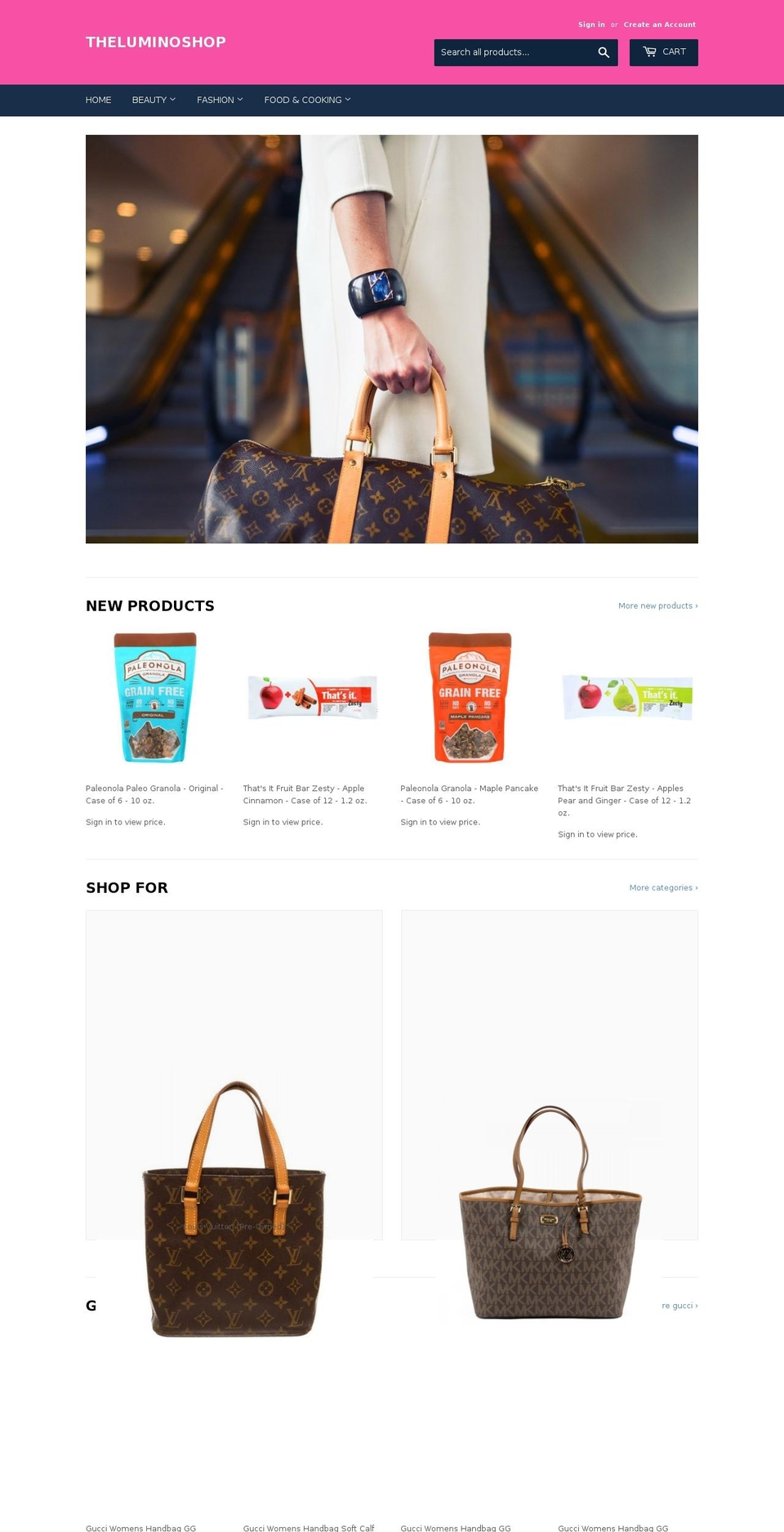 luminoshop.com — Shopify storefront screenshot