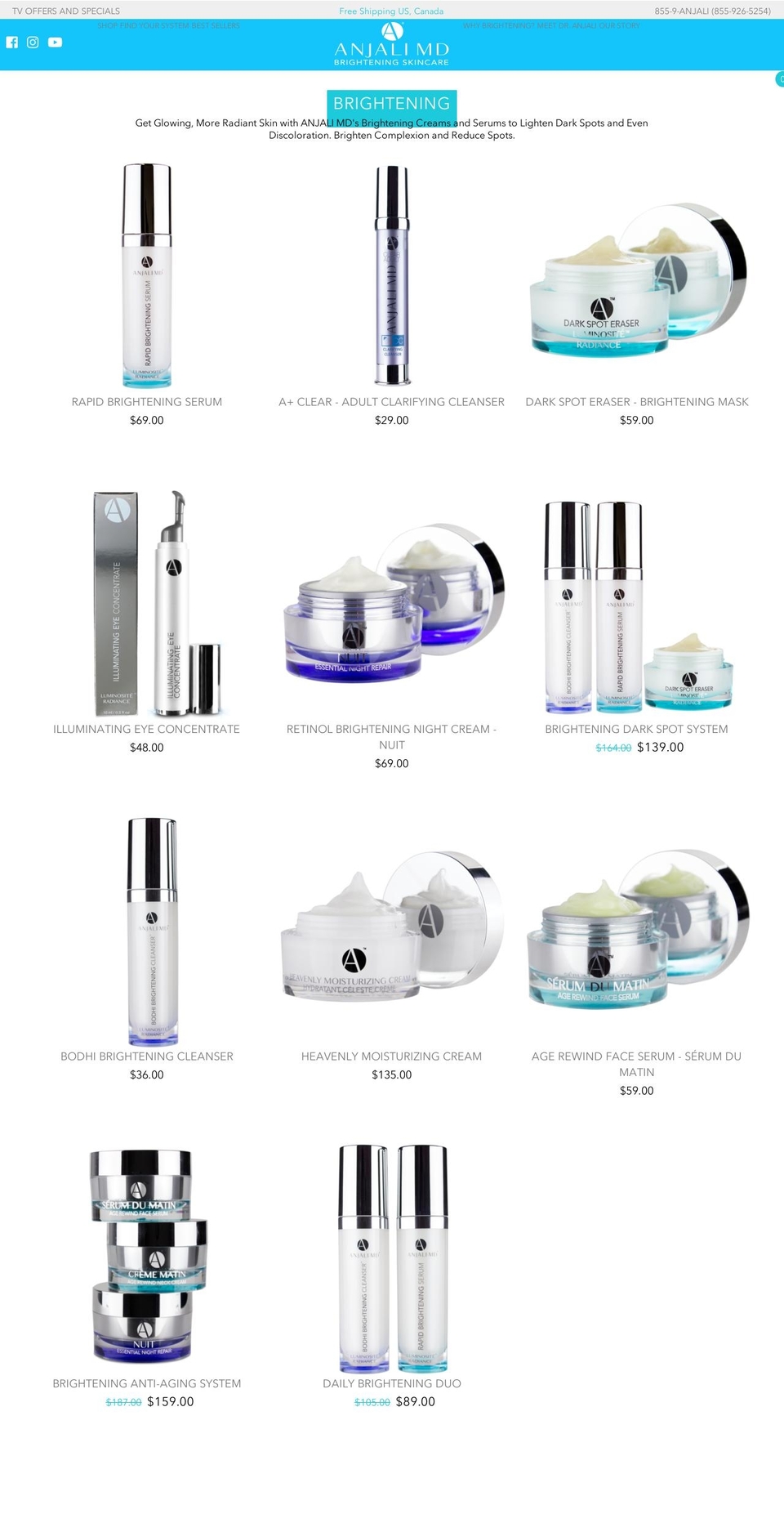 luminositeradiance.net shopify website screenshot