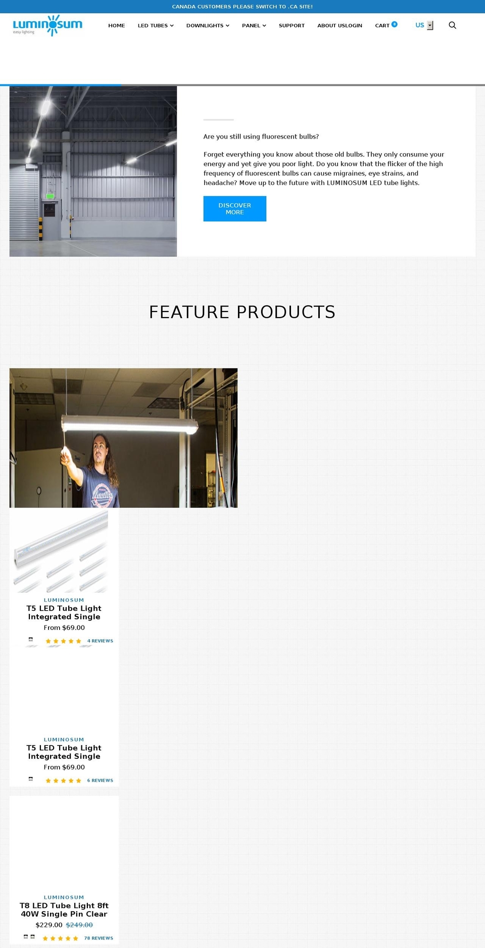 luminosum.com shopify website screenshot