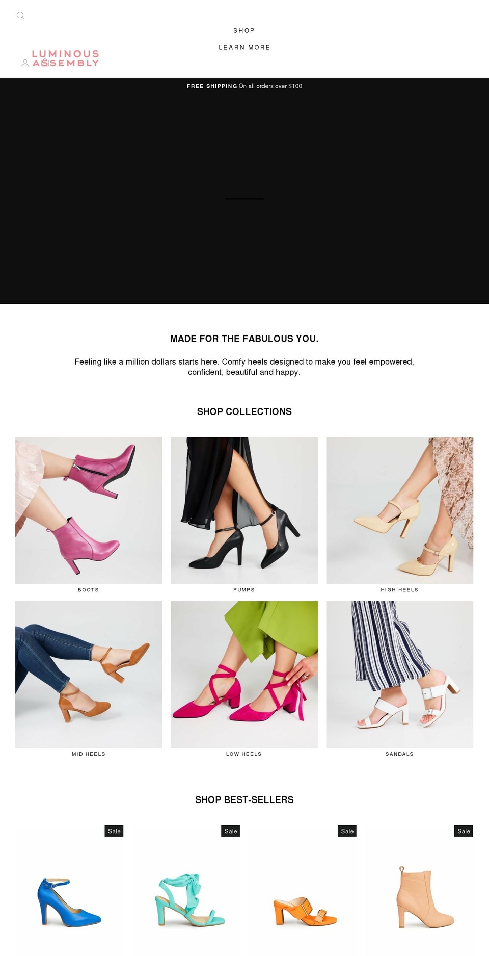 luminousassembly.com.au shopify website screenshot