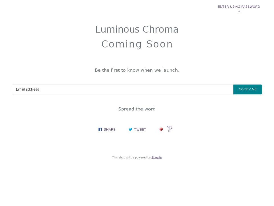 luminouschroma.com — Shopify storefront screenshot