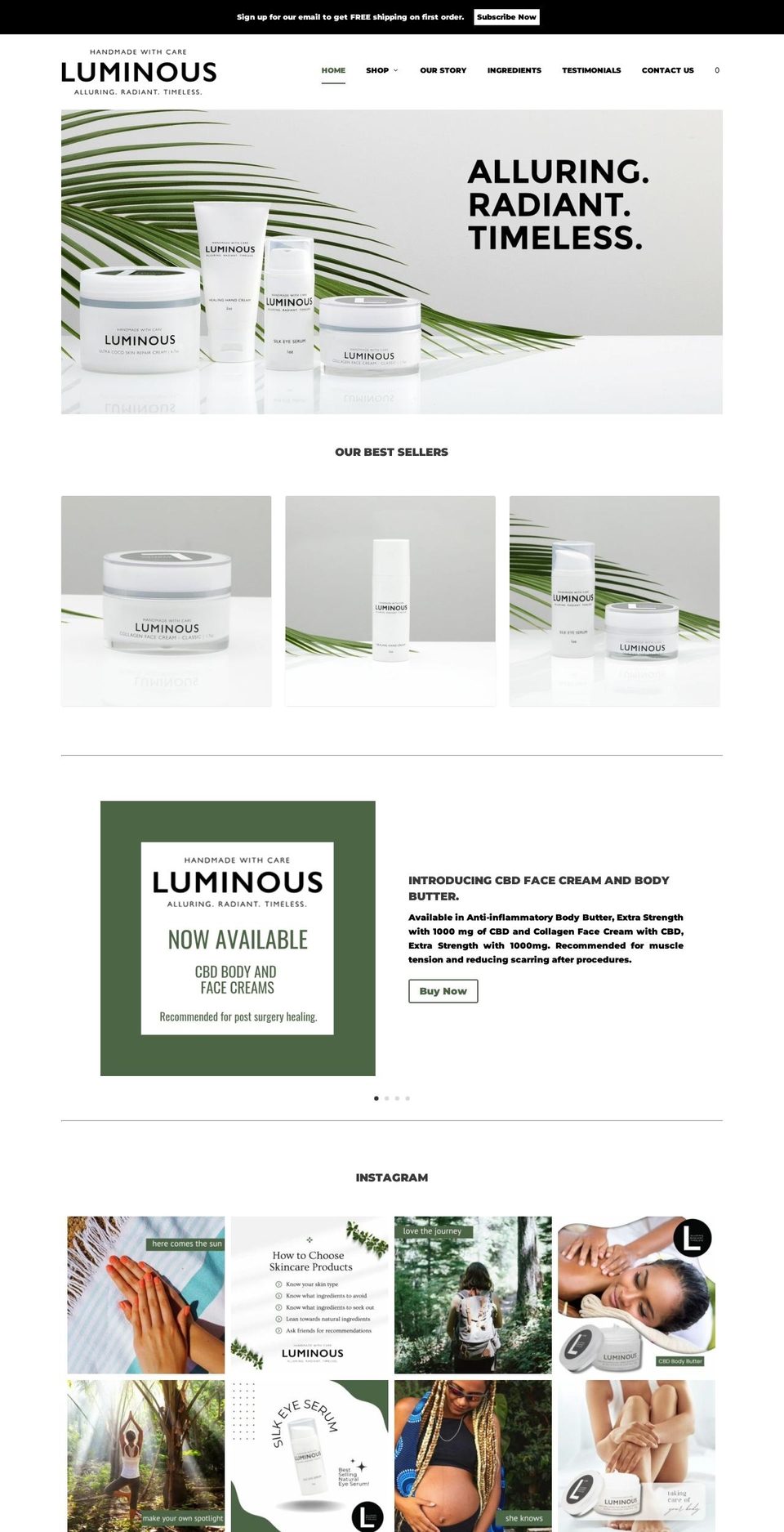 luminousrx.com — Shopify storefront screenshot