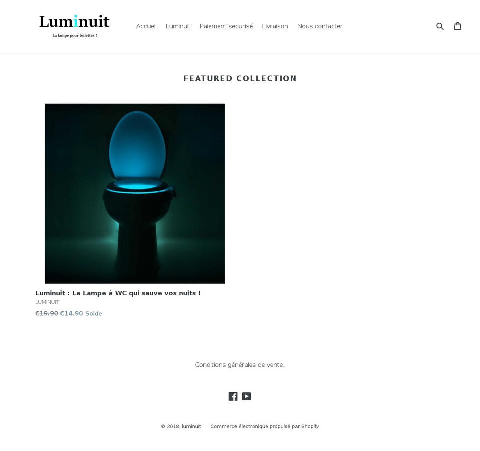 luminuit.com — Shopify storefront screenshot