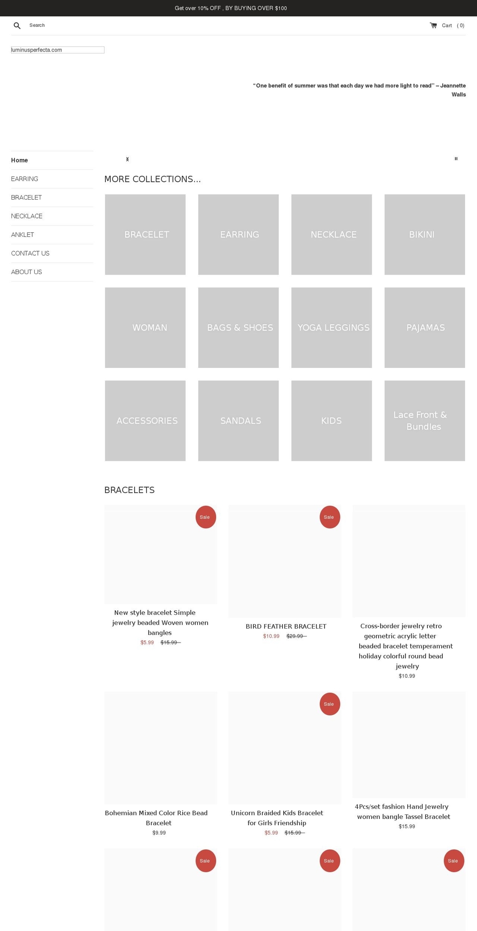 luminusperfecta.com shopify website screenshot