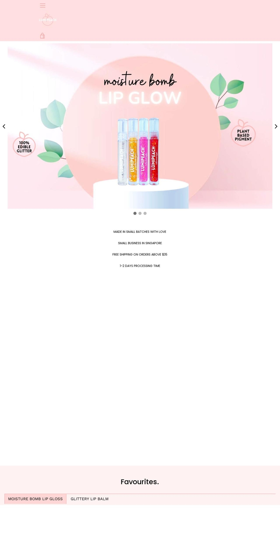 lumipeach.com shopify website screenshot