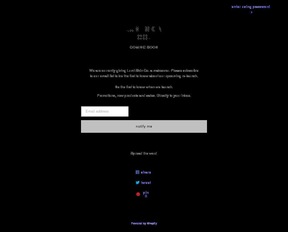 lumiskinco.com shopify website screenshot