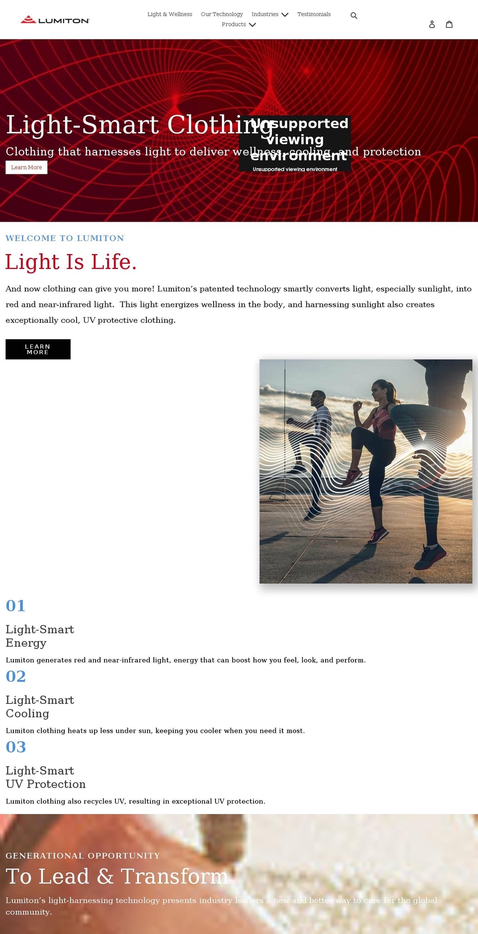 lumiton.com shopify website screenshot