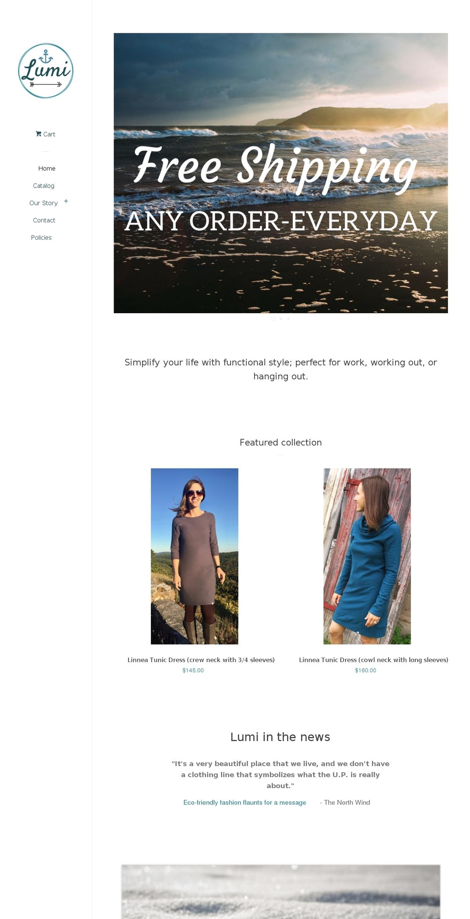 lumiupnorth.com shopify website screenshot