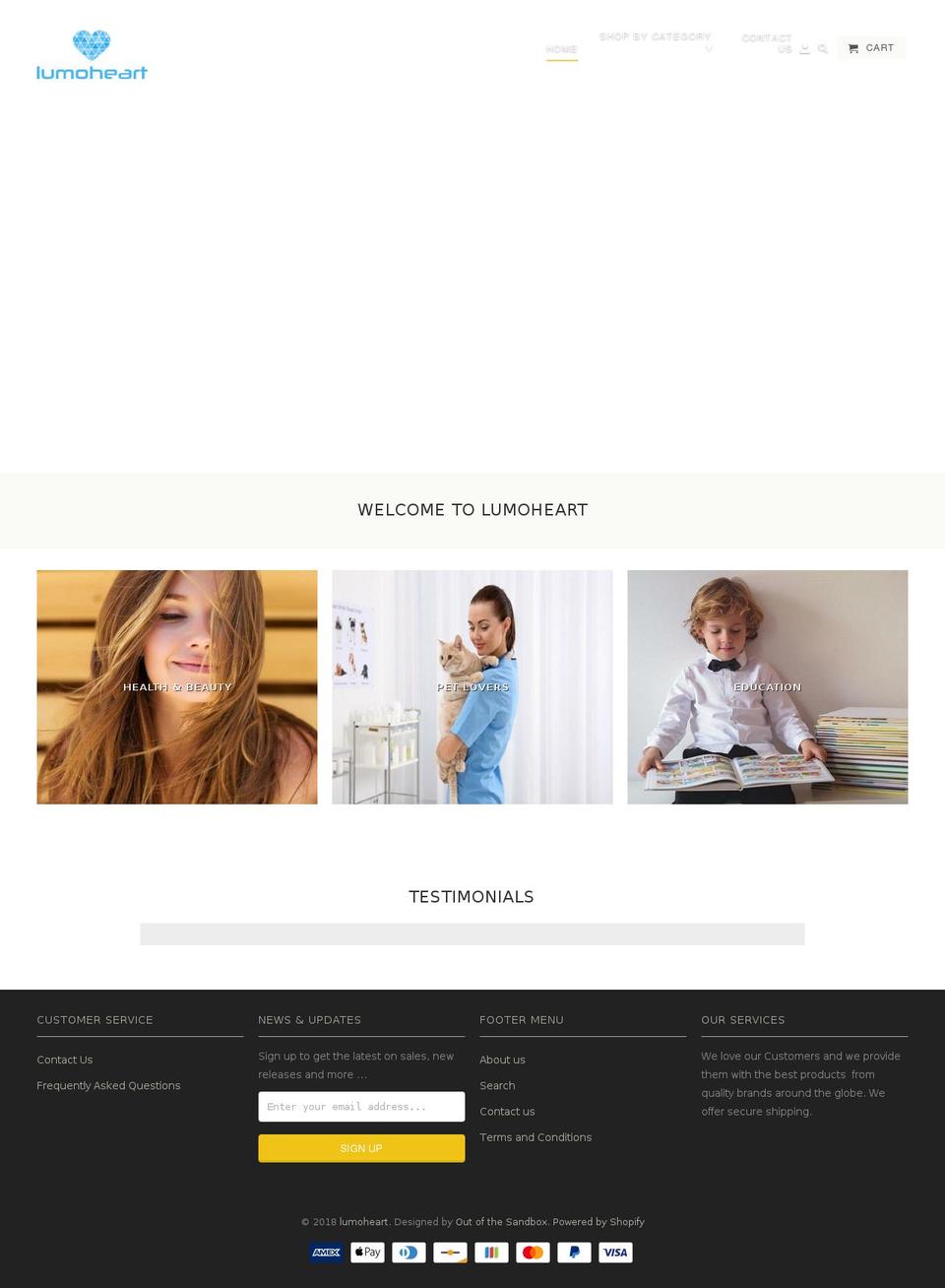 lumoheart.com — Shopify storefront screenshot
