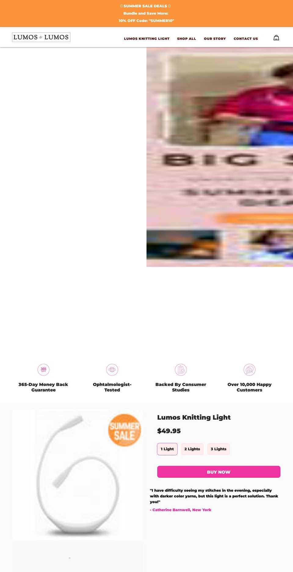 lumoslumos.com shopify website screenshot