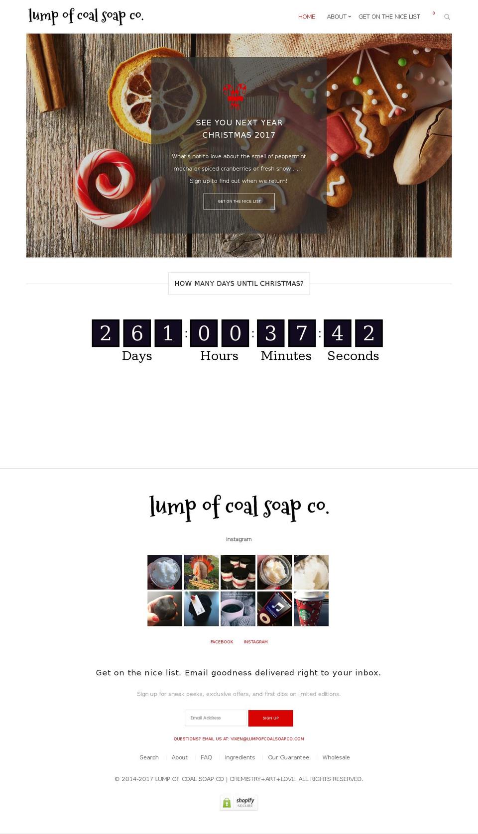 lumpofcoalsoapco.com shopify website screenshot