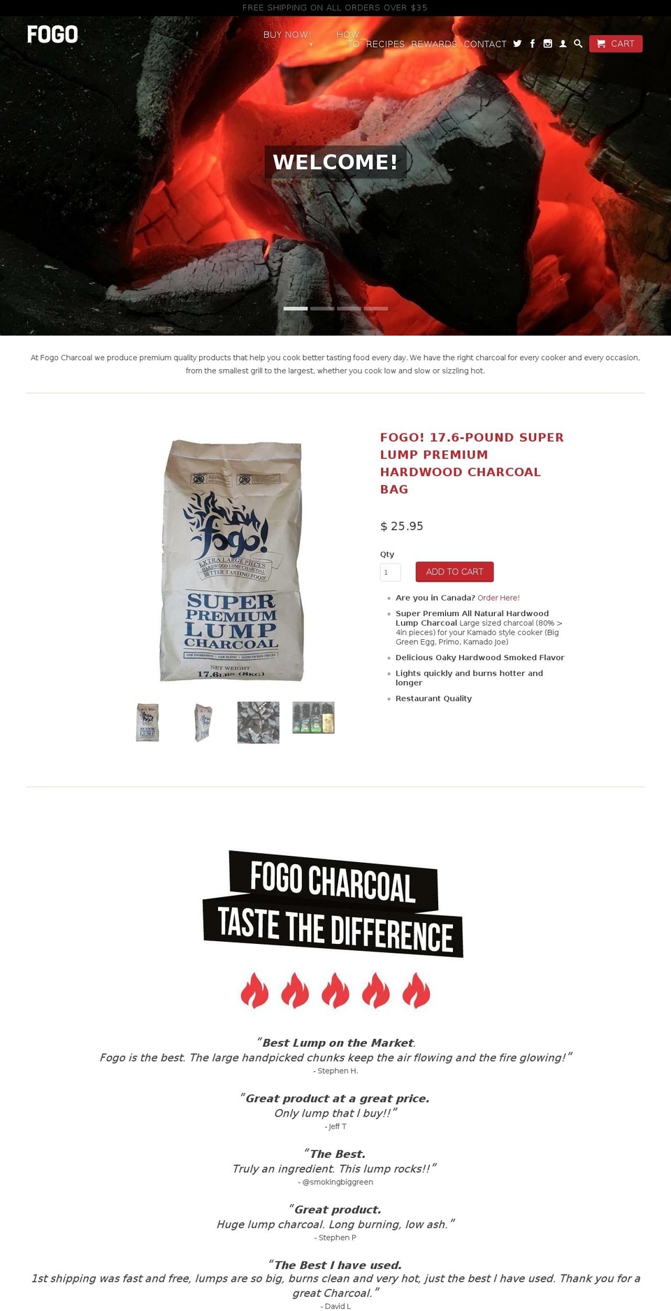 lumpwoodcharcoal.com shopify website screenshot