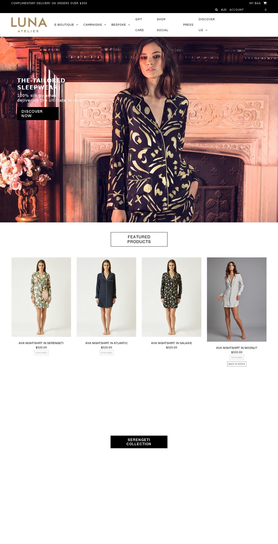 luna-atelier.com — Shopify storefront screenshot