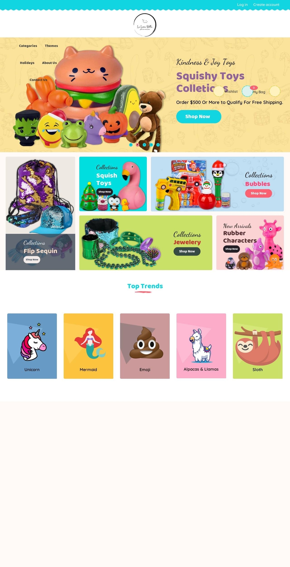 luna-bella.com shopify website screenshot