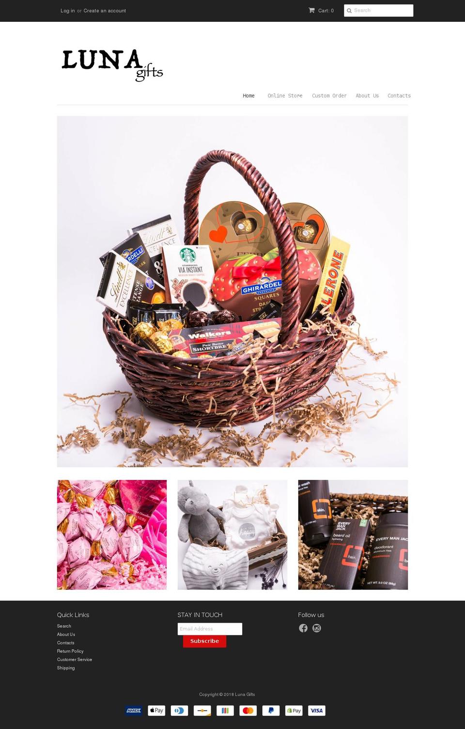 luna-gifts.com — Shopify storefront screenshot